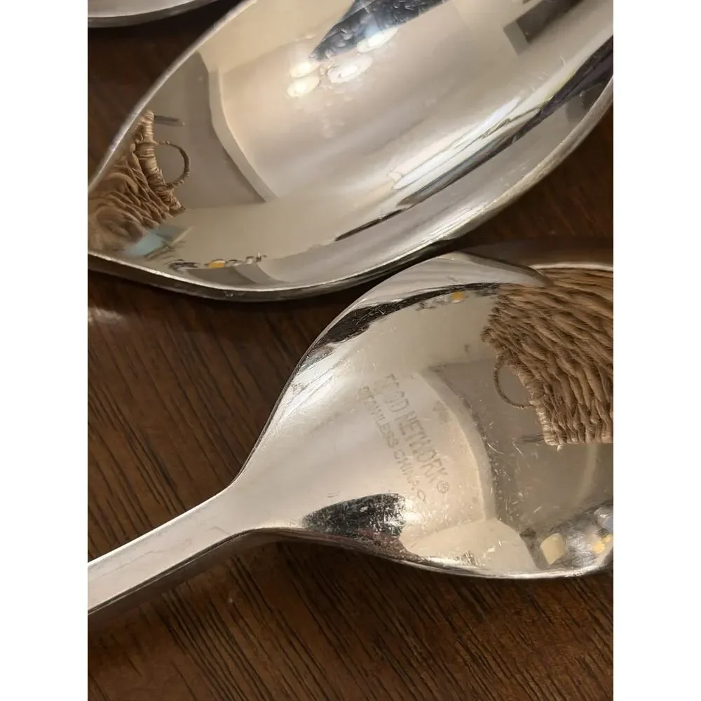 FOOD NETWORK Flatware CHIVE Lot 22 Pieces Stainless Cutlery Knives Spoons Forks